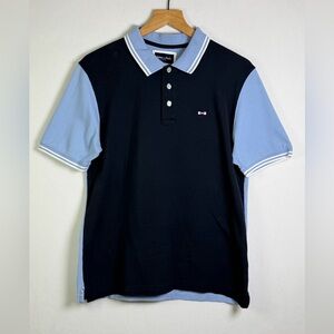 Eden Park Paris Polo Shirt Men’s Medium Pima Cotton Colorblock Preppy Luxury